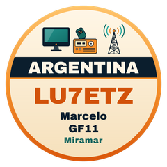 Escudo LU7ETZ — Argentina, Marcelo, GF11, Miramar